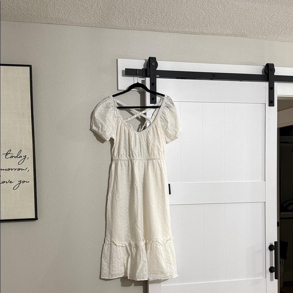 Lulu's Cream Backless Dress